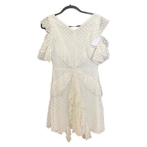NWT WALTER BAKER White Ruffled Vickie Dress Size 6
